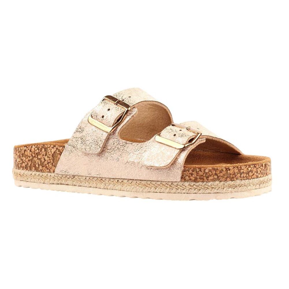 Lunar Womens/Ladies Soda Leather Sandals / Gold